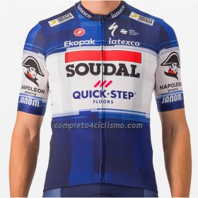 Maglia 2023 Soudal Quick-Step Manica Corta Blu Bianco